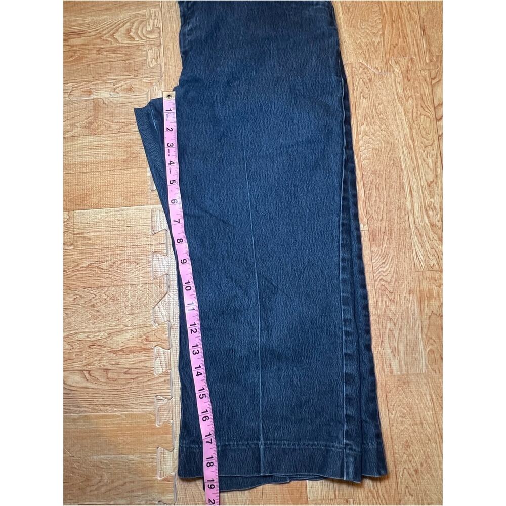 Lee Platinum Label Naturally Slimming Dark Wash Wide Leg Denim Capris 6 Petite - Picture 4 of 4